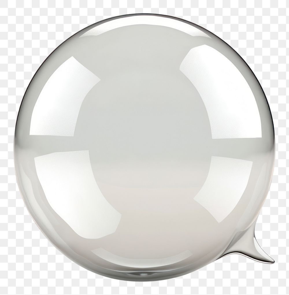 PNG Speech bubble sphere white background accessories.