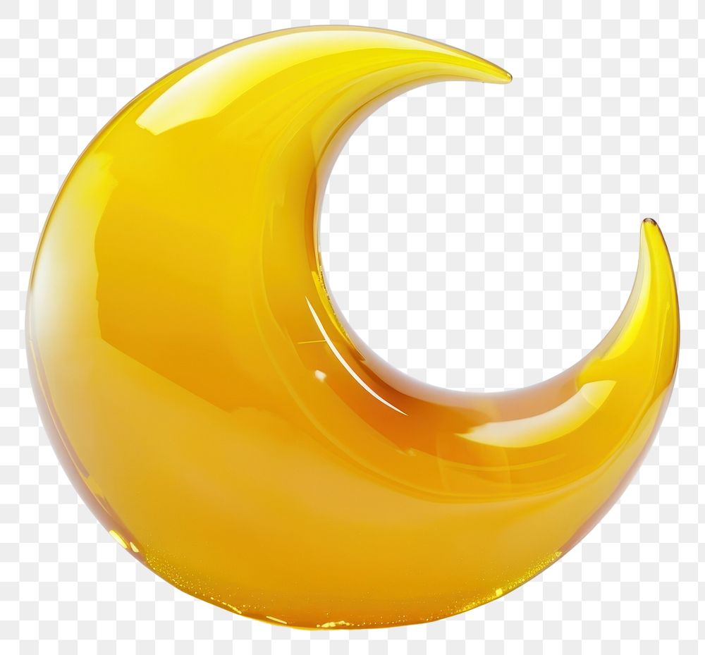 PNG Yellow moon white background accessories electronics.
