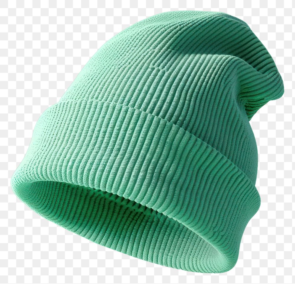 PNG Beanie mockup turquoise headgear headwear.
