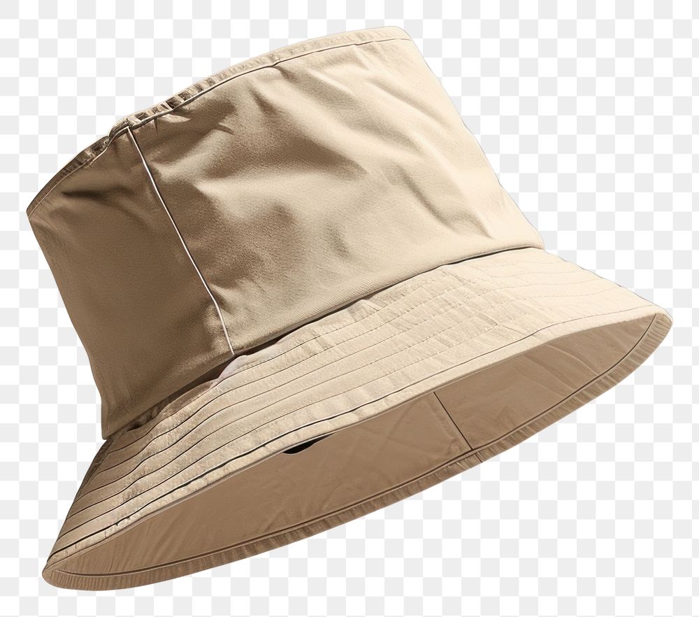 PNG Bucket hat mockup khaki headwear clothing.