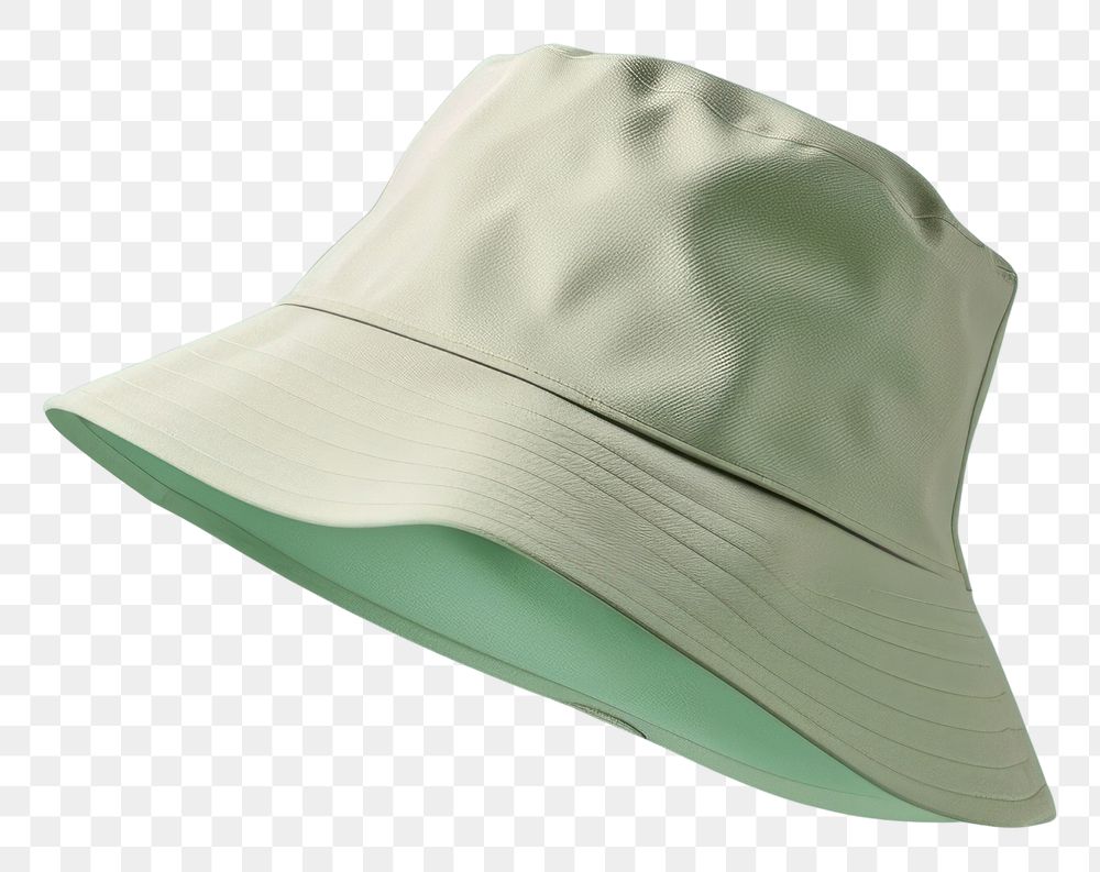 PNG Bucket hat mockup green green background headwear.