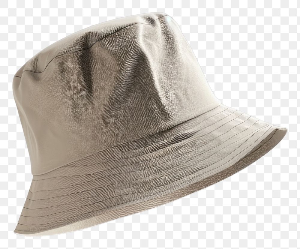PNG Bucket hat mockup gray gray background headwear.