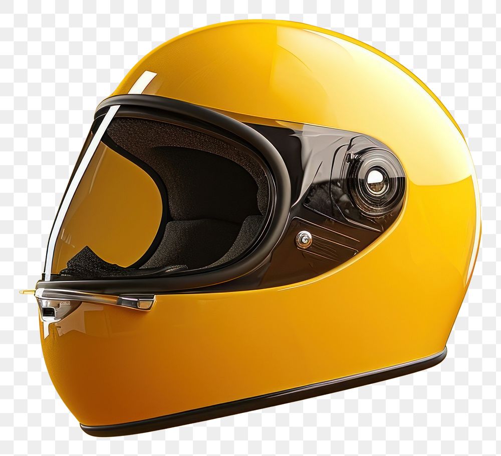 PNG Front side motorcycle helmet mockup yellow yellow background protection.