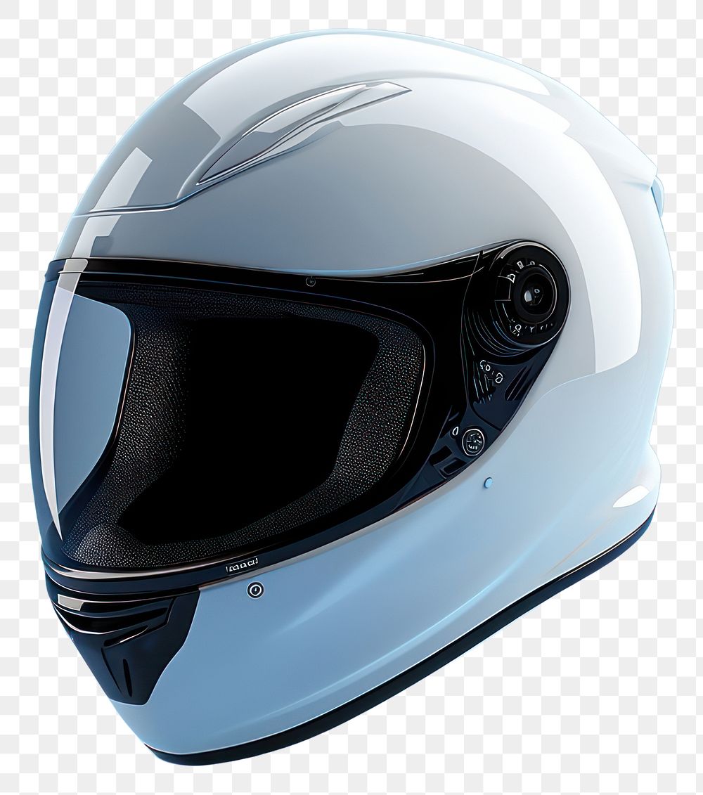 PNG Front side motorcycle helmet mockup blue protection technology.