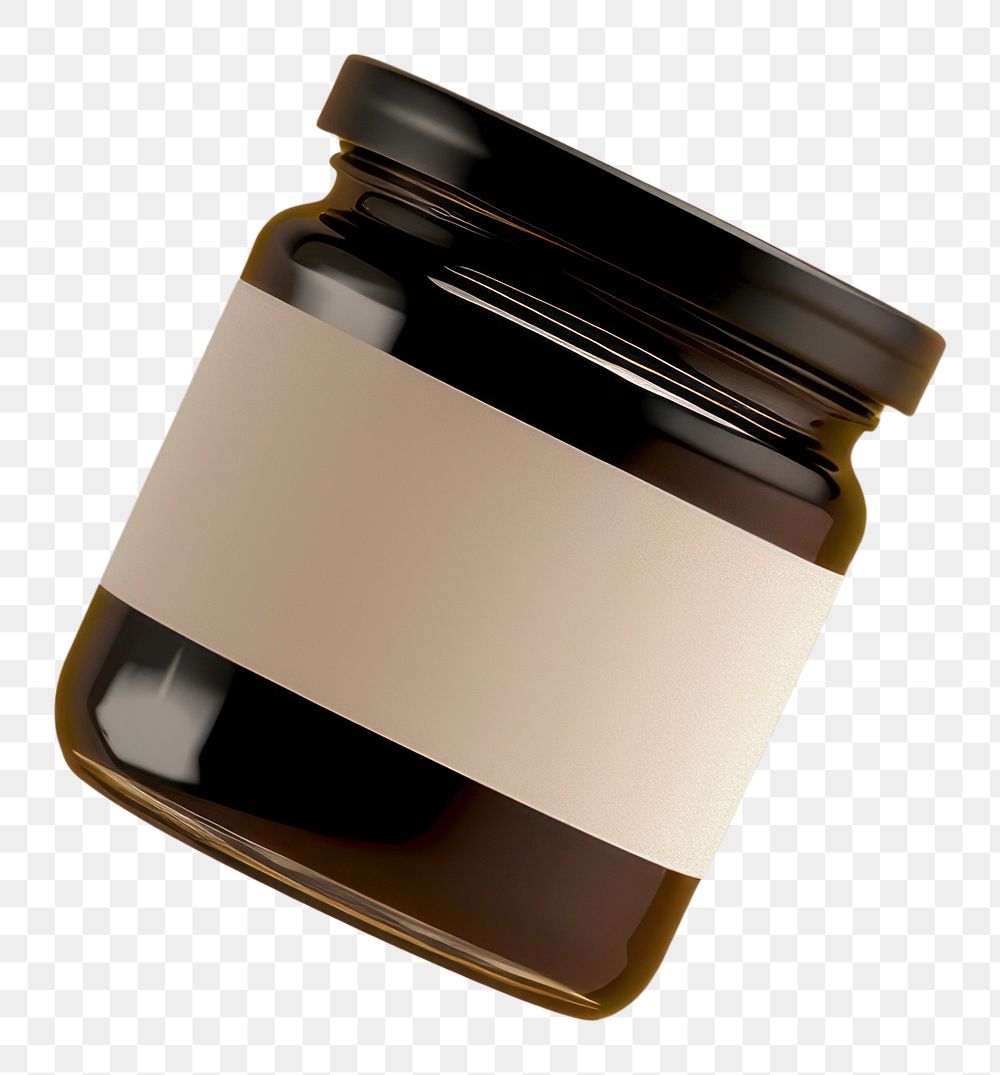 PNG Jam jar label mockup container cosmetics lighting.