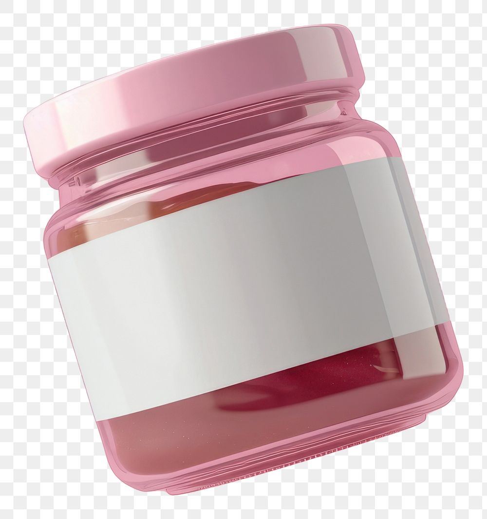 PNG Jam jar label mockup pink pink background container.