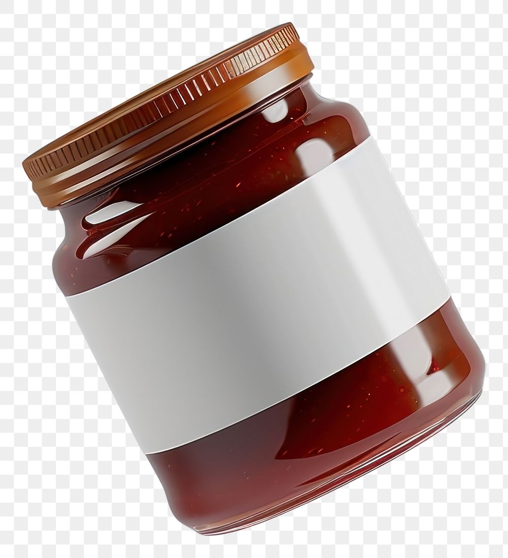PNG Jam jar label mockup ingredient container medicine.