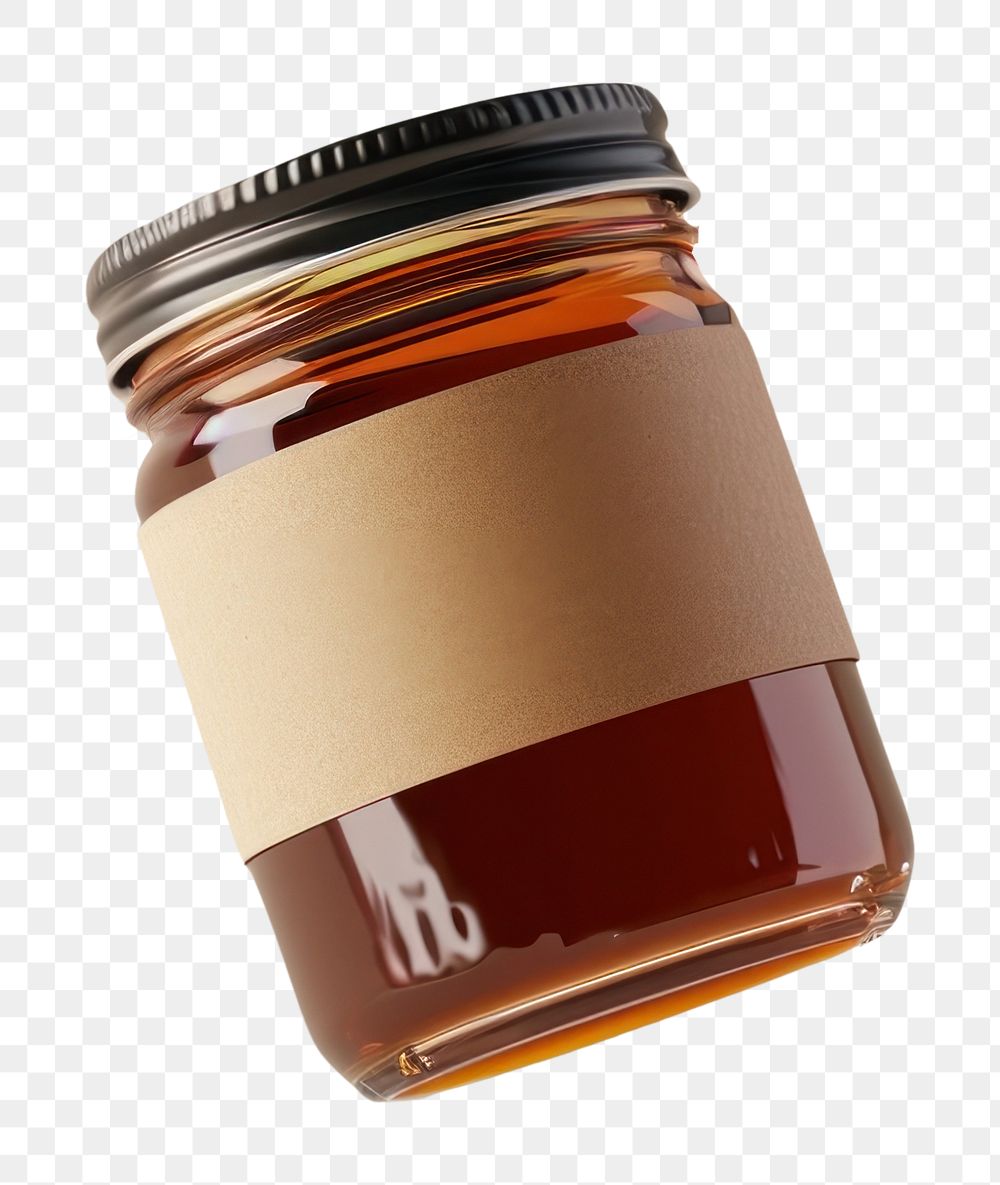 PNG Jam jar label mockup container lighting table.