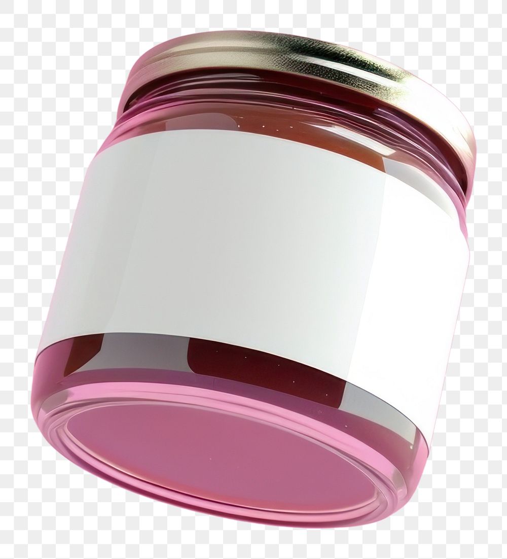 PNG Jam jar label mockup pink pink background container.