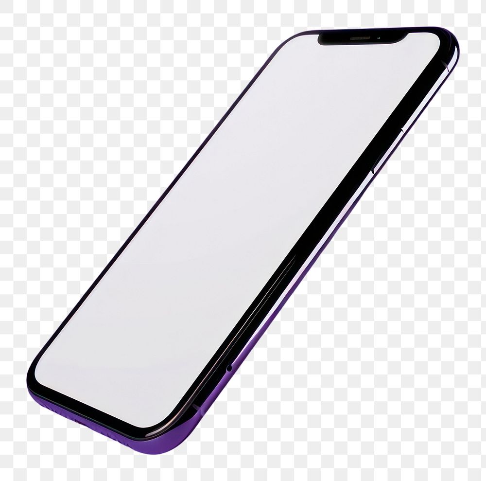 PNG Smartphone purple electronics technology.