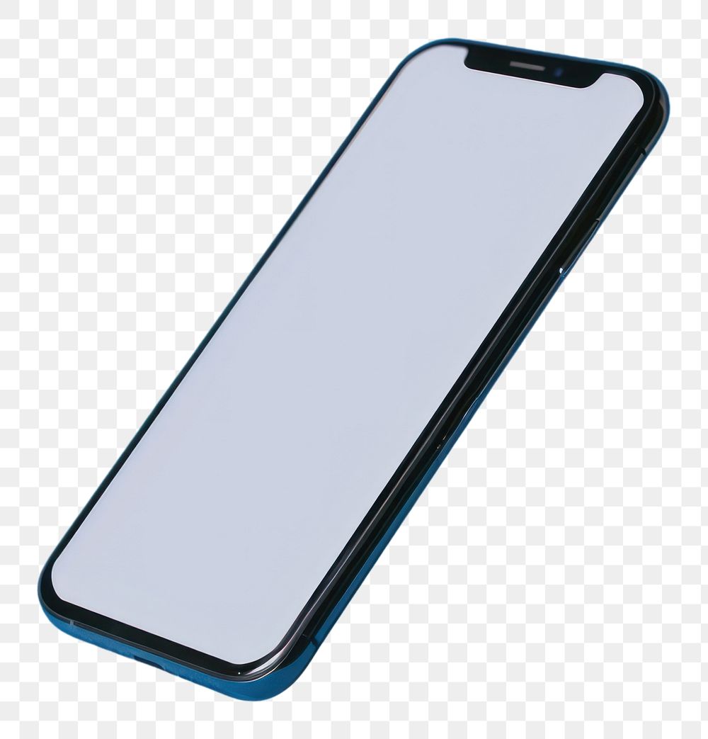 PNG Smartphone blue blue background portability.