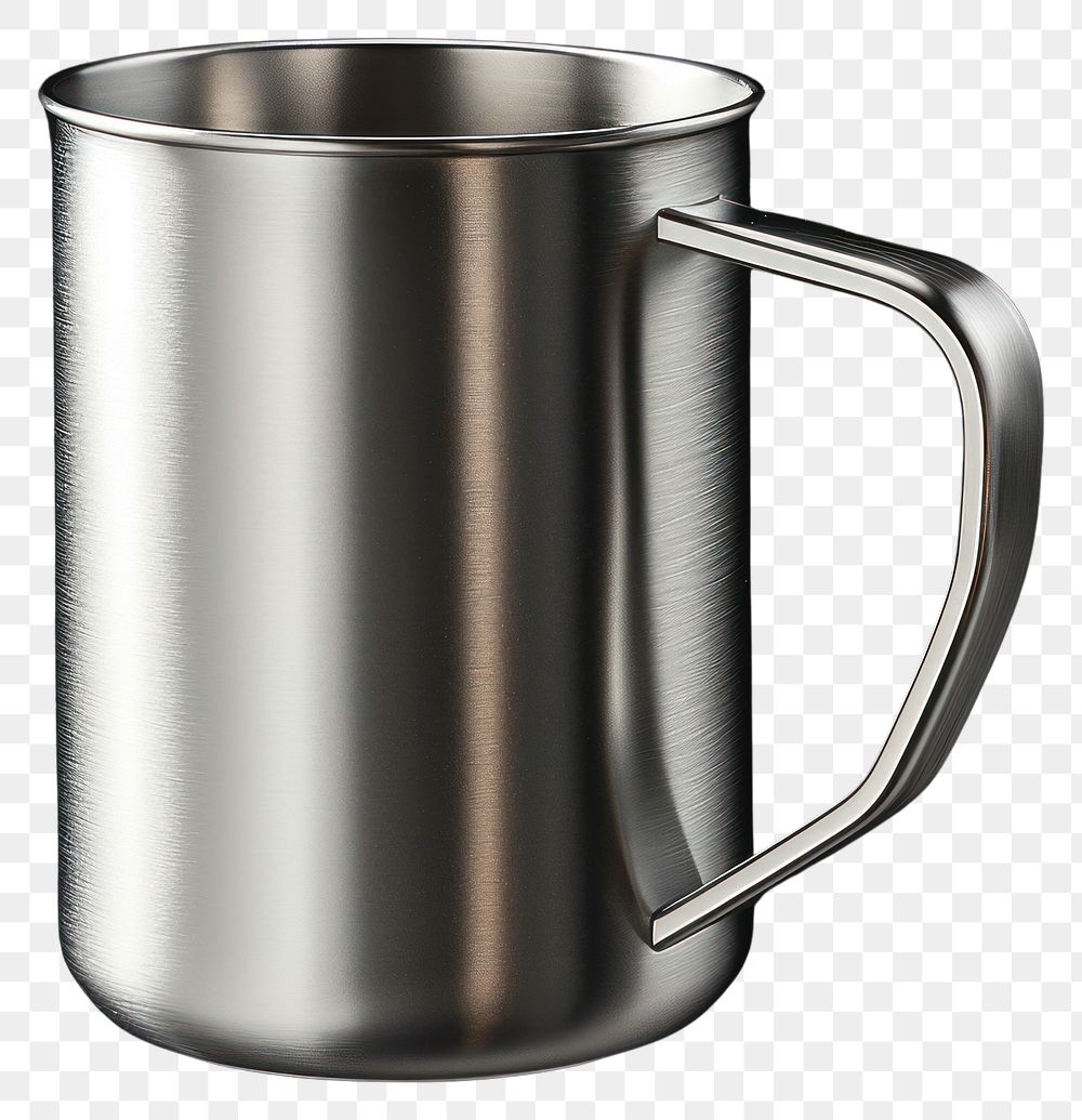 PNG  Stainless mug mockup coffee glass drink.