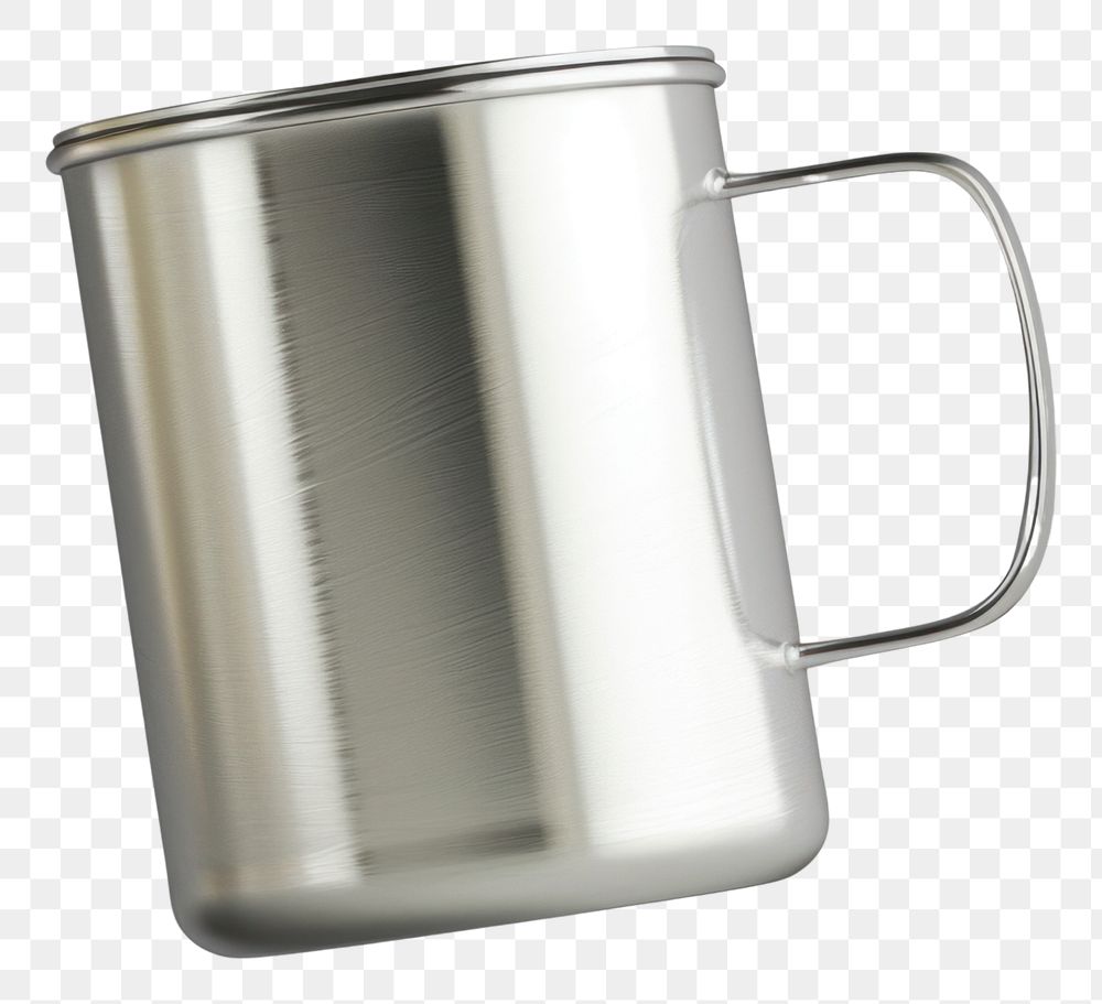 PNG  Stainless mug mockup glass cup refreshment.