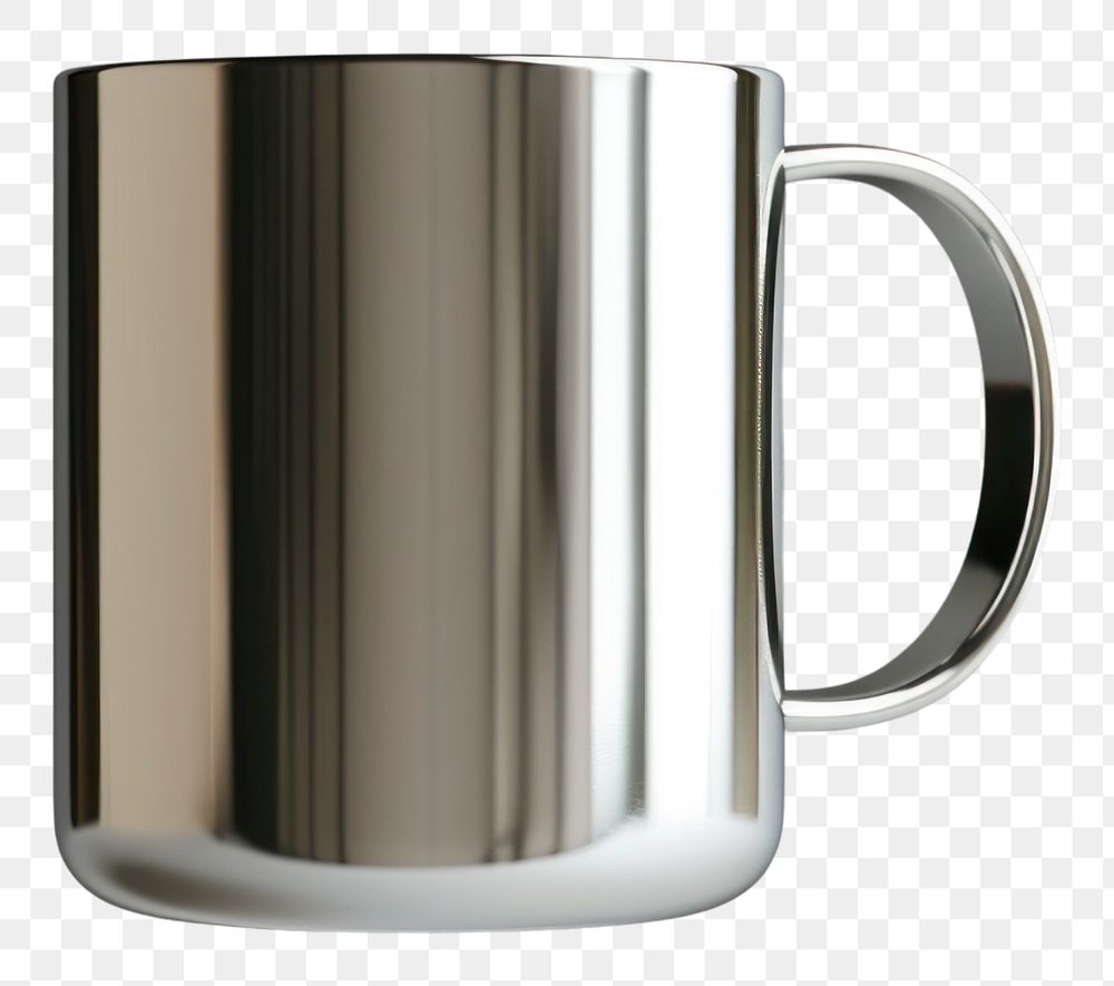 PNG  Stainless mug mockup coffee glass drink.