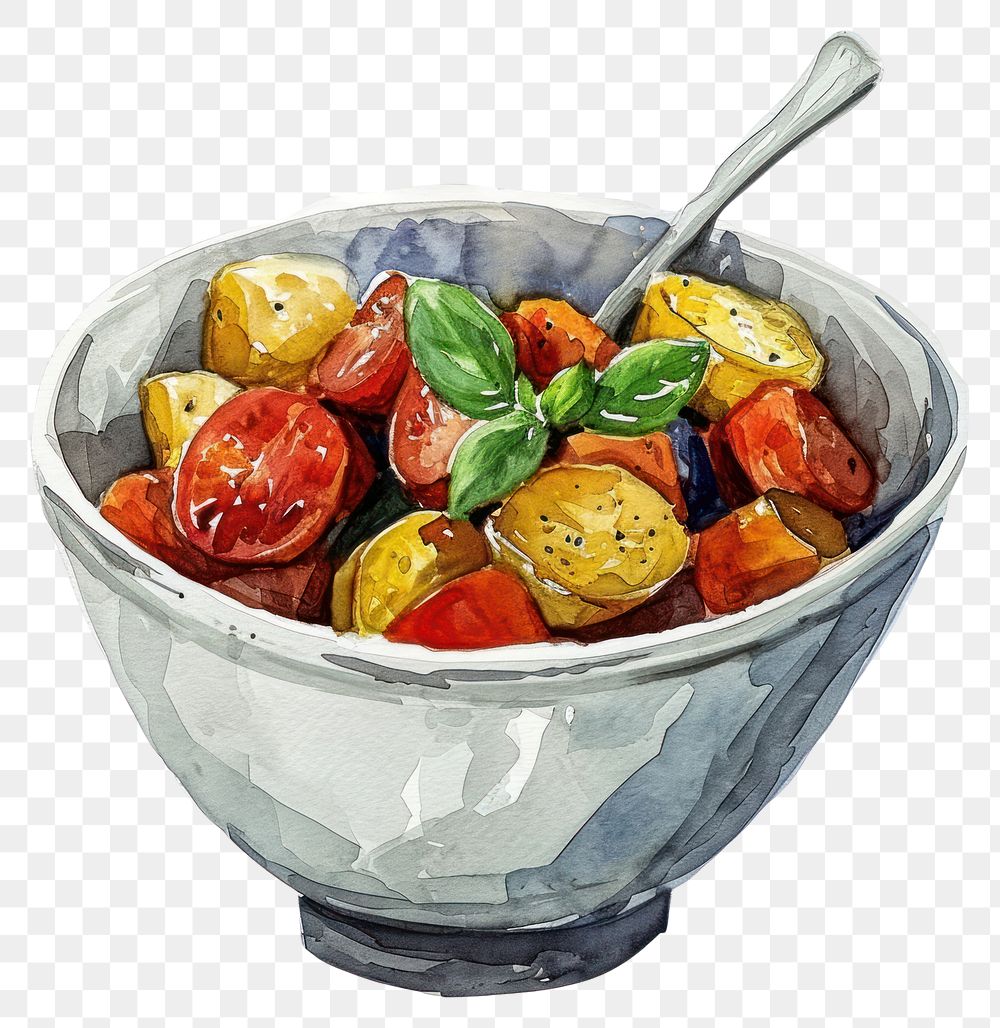 PNG Ratatouille in bowl dish food 