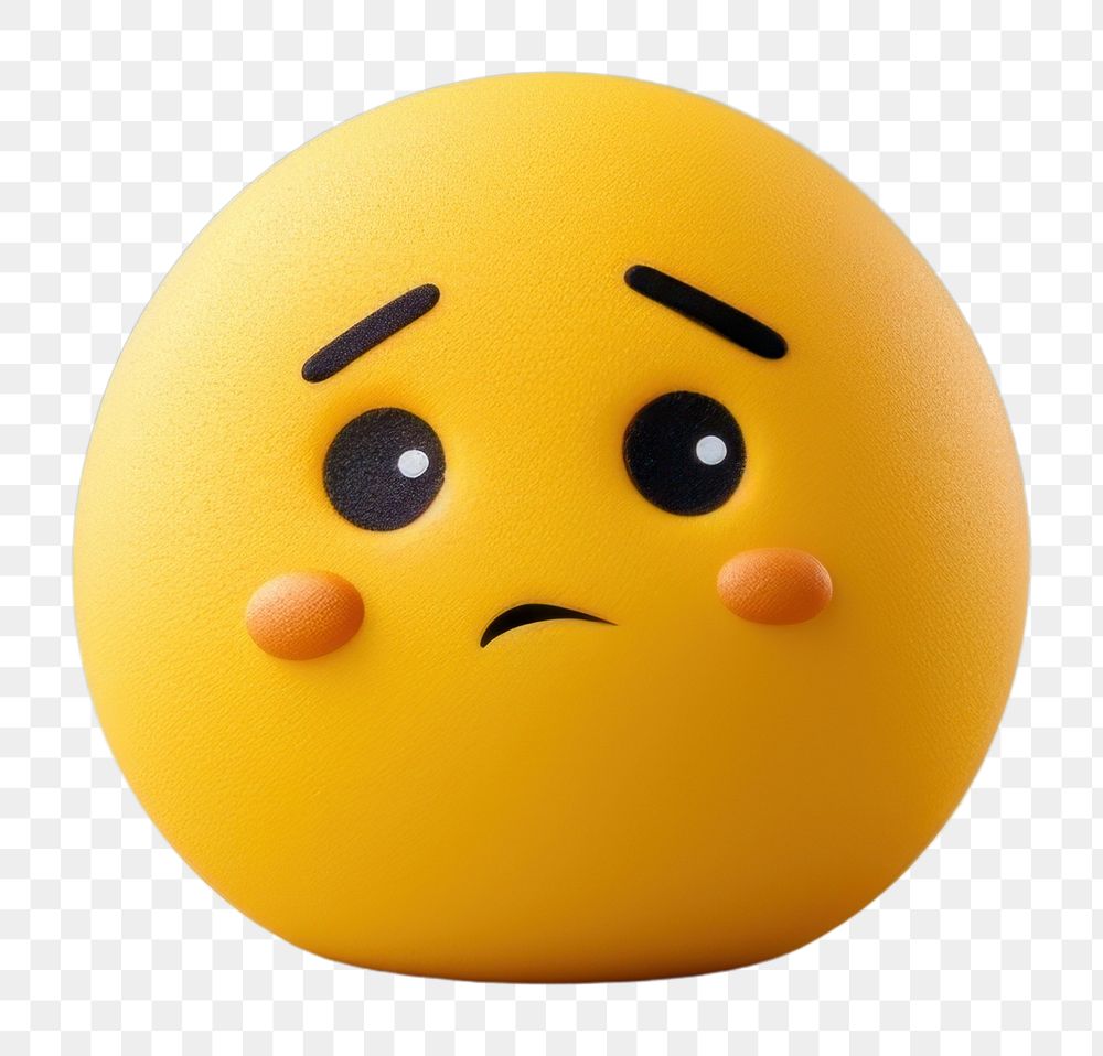 PNG  Sad emoji anthropomorphic representation investment.