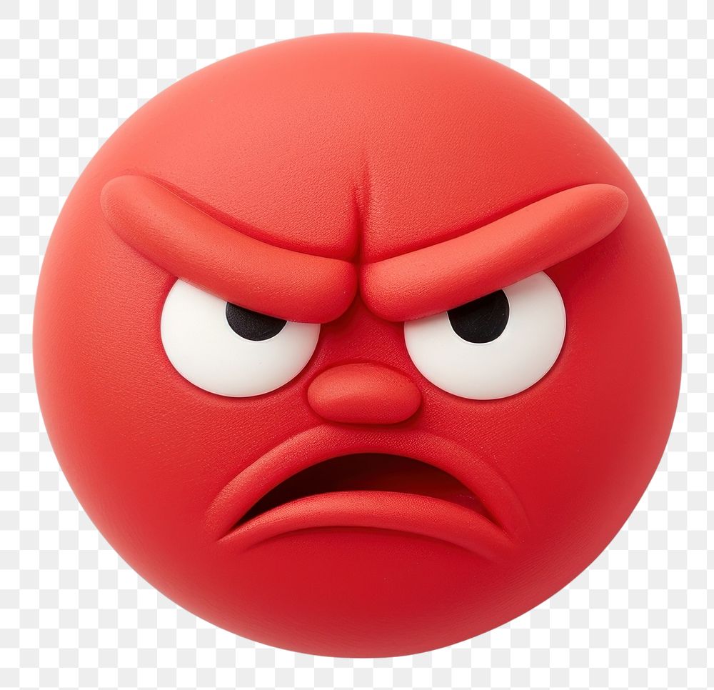PNG  Angry face emoji white background anthropomorphic representation
