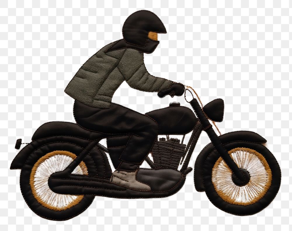 PNG  Kid ride bicycle wear helmet motorcycle vehicle cartoon.