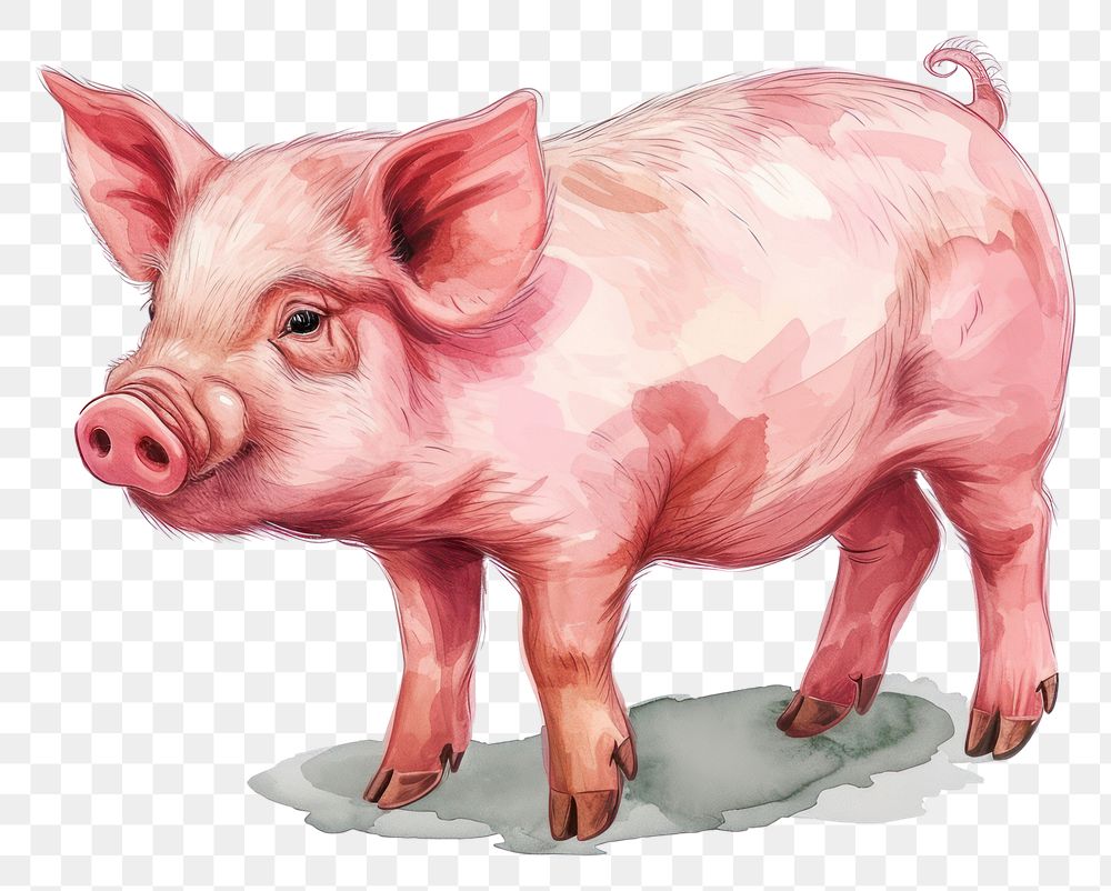 PNG  Fresh pork mammal animal boar.