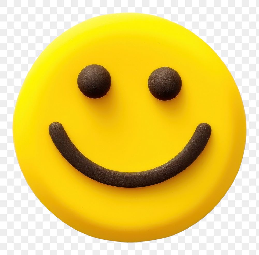 PNG  Smile emoji white background anthropomorphic confectionery.