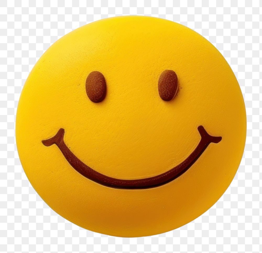 PNG  Smile emoji white background anthropomorphic accessories