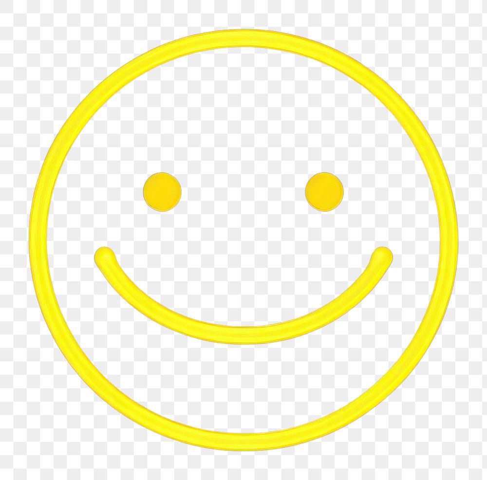 PNG  Smile emoji icon yellow night line.