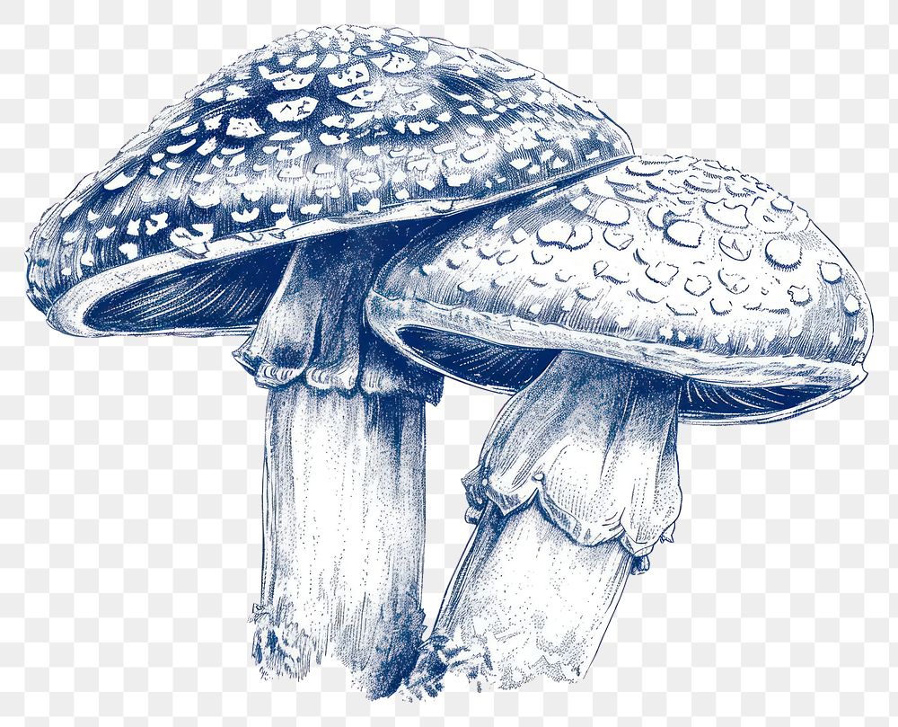 PNG  Antique of mushroom drawing sketch fungus