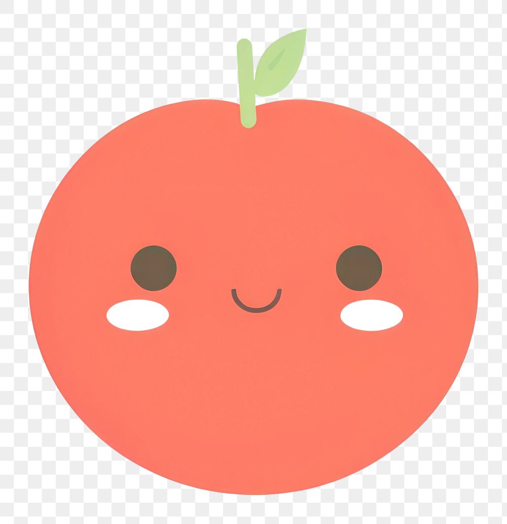 PNG  Tomato icon cute anthropomorphic portrait.