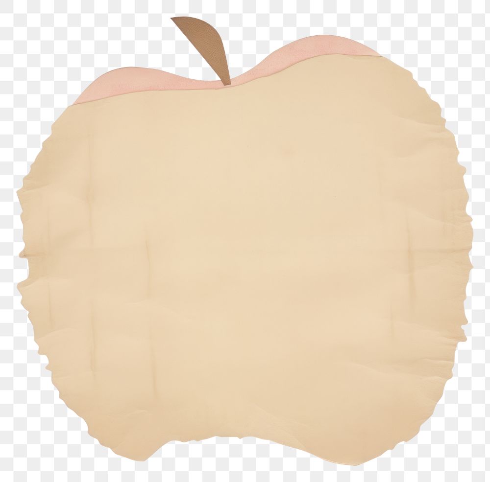 PNG  Apple shape ripped paper food white background cushion.