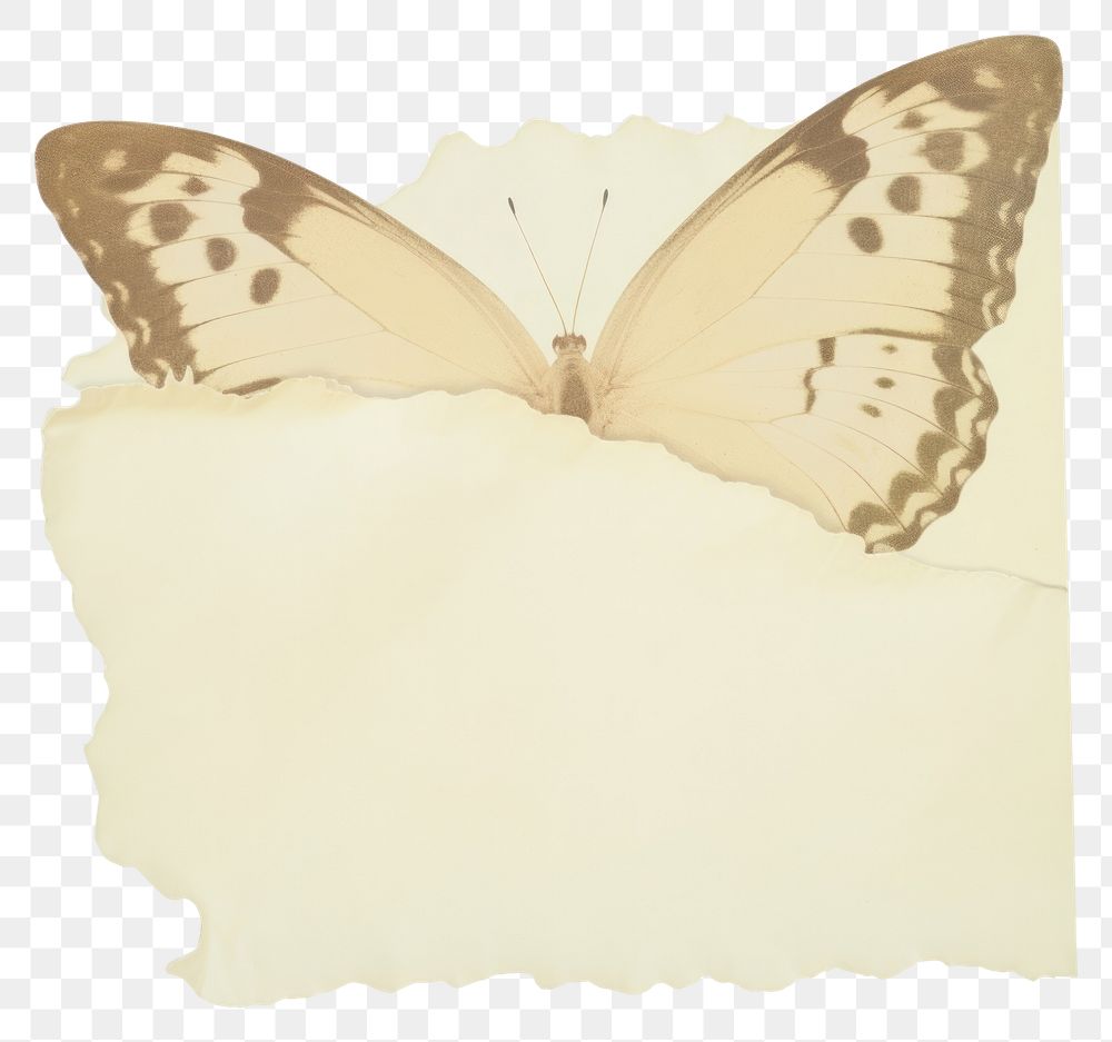 PNG  Butterfly ripped paper animal insect sketch.