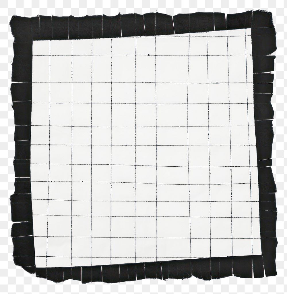 PNG  Black grids ripped paper backgrounds white white background