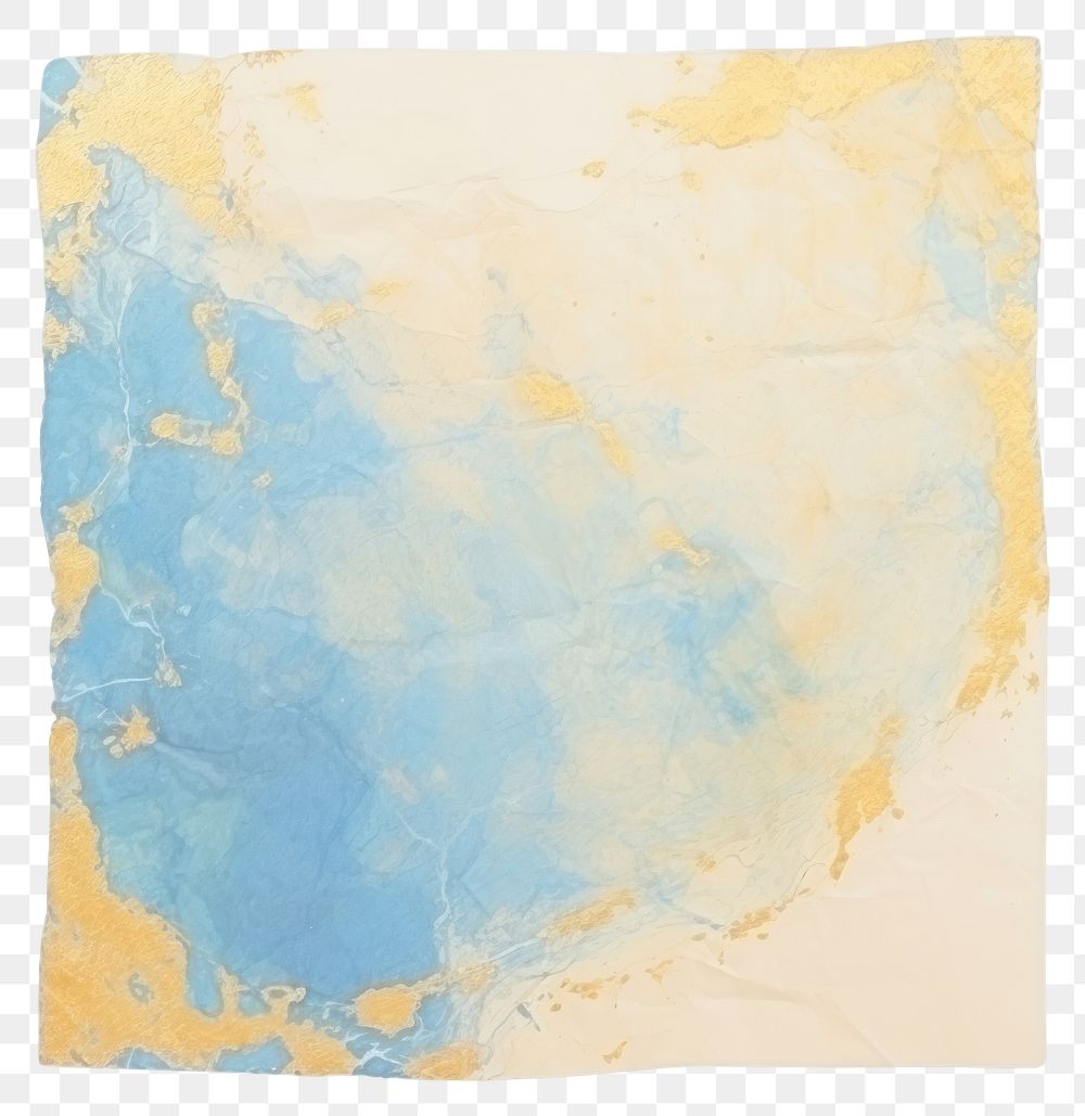 PNG  Blue gold marble ripped paper backgrounds painting art.