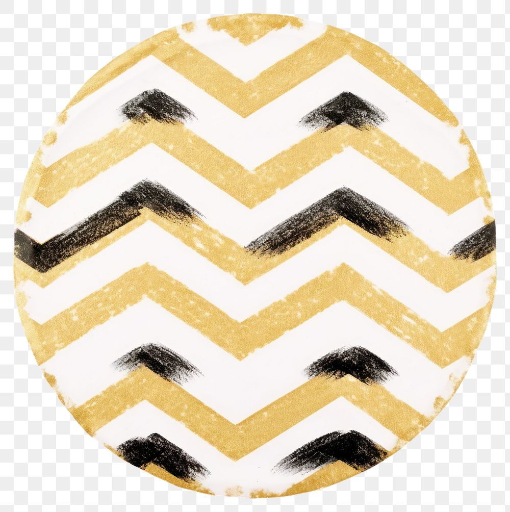 PNG  Chevron in circle shape ripped paper white background dishware pattern.
