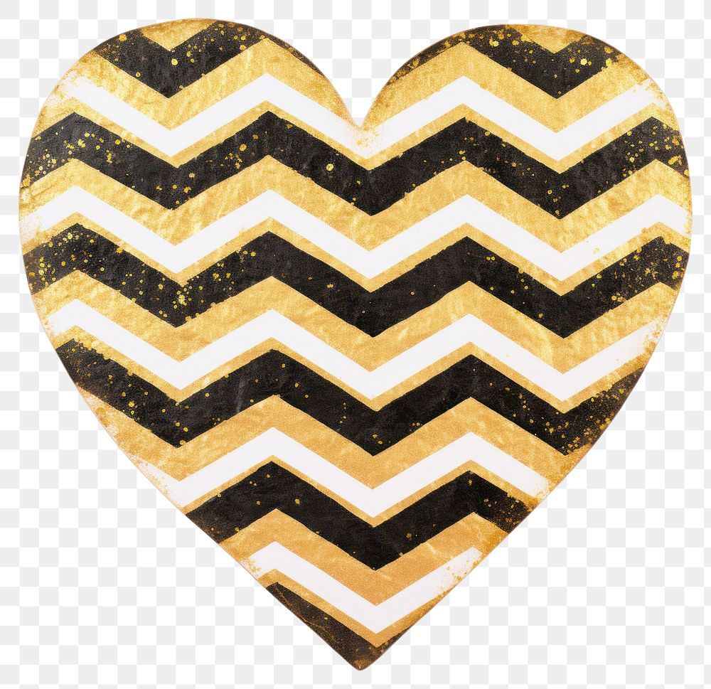 PNG  Chevron in heart shape ripped paper white background accessories accessory.