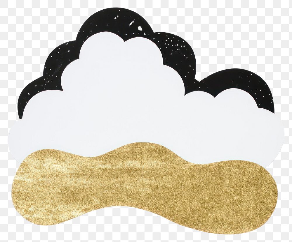 PNG  Cloud shape ripped paper white background creativity moustache.