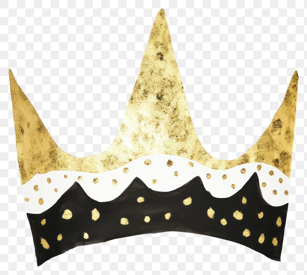 PNG  Crown shape ripped paper gold white background celebration.