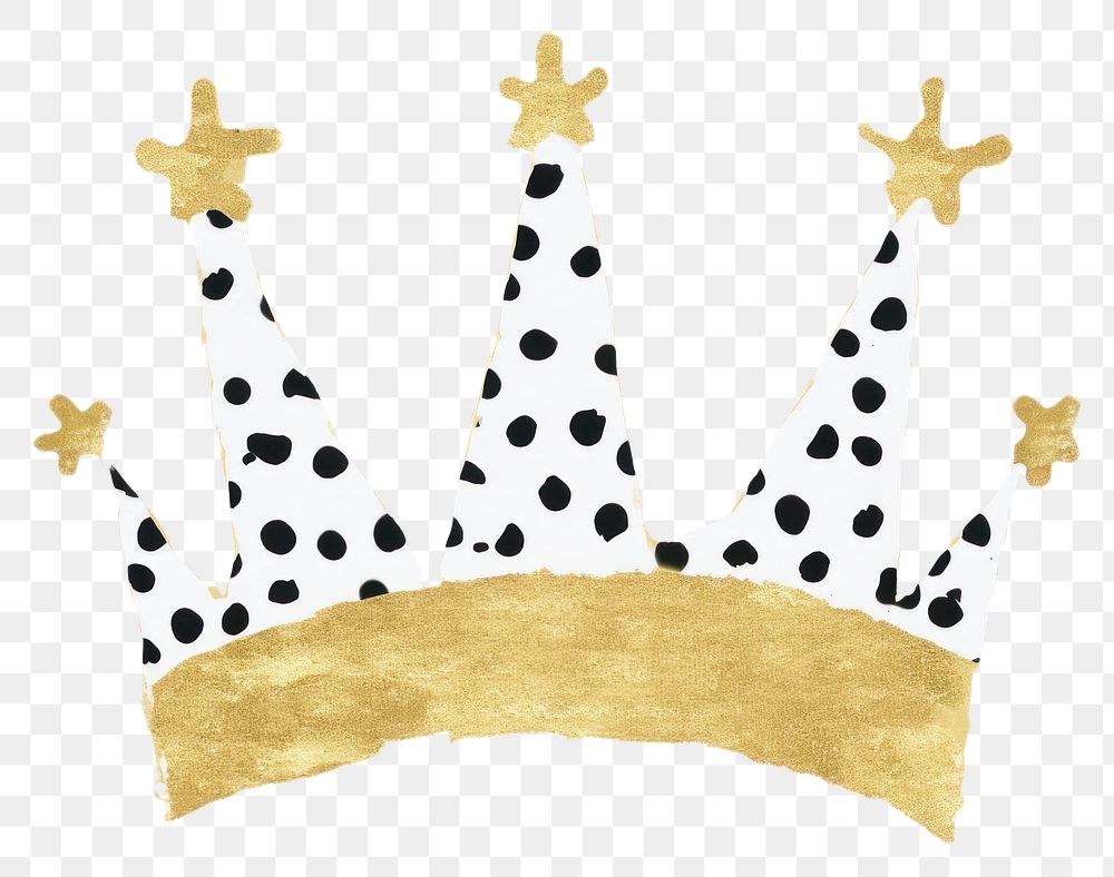 PNG  Crown shape ripped paper white background celebration accessories.