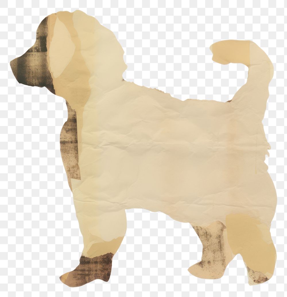 PNG  Dog shape ripped paper animal mammal pet.