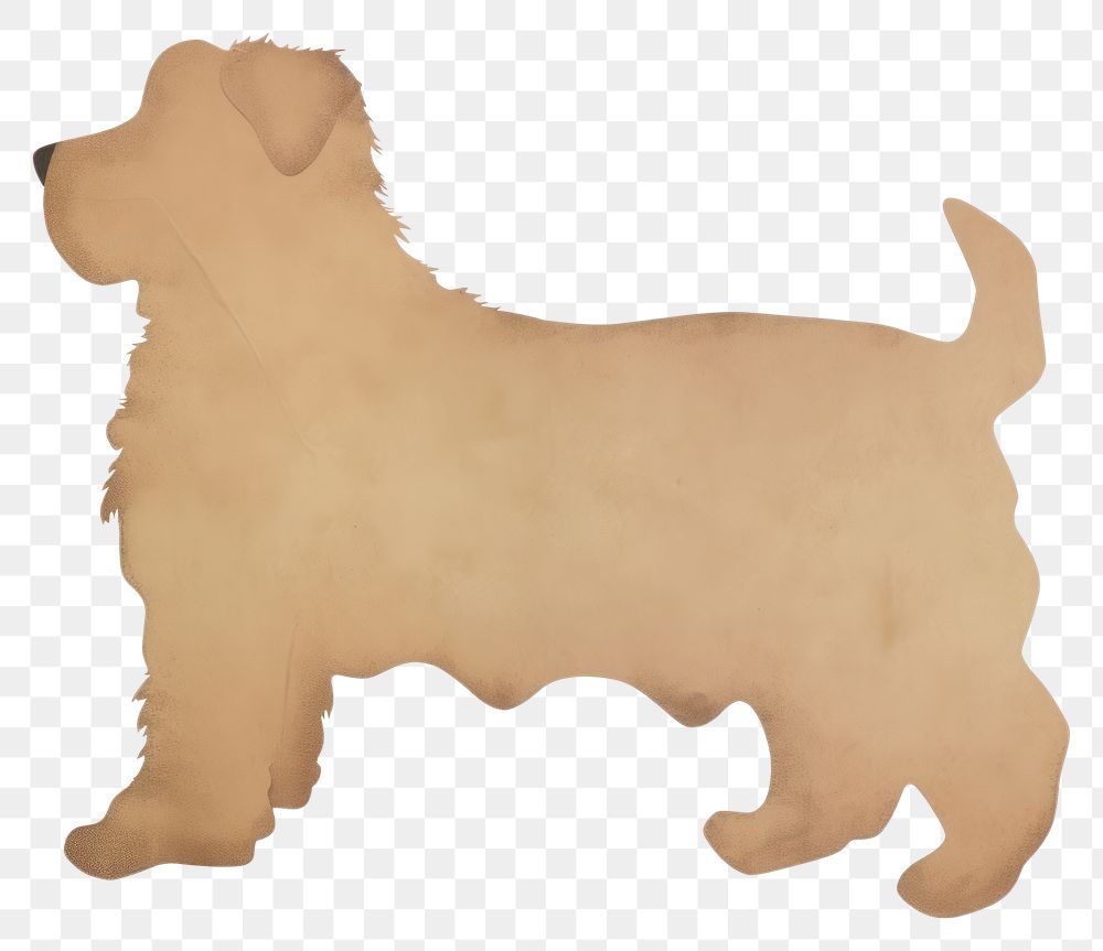 PNG  Dog shape ripped paper terrier animal mammal.