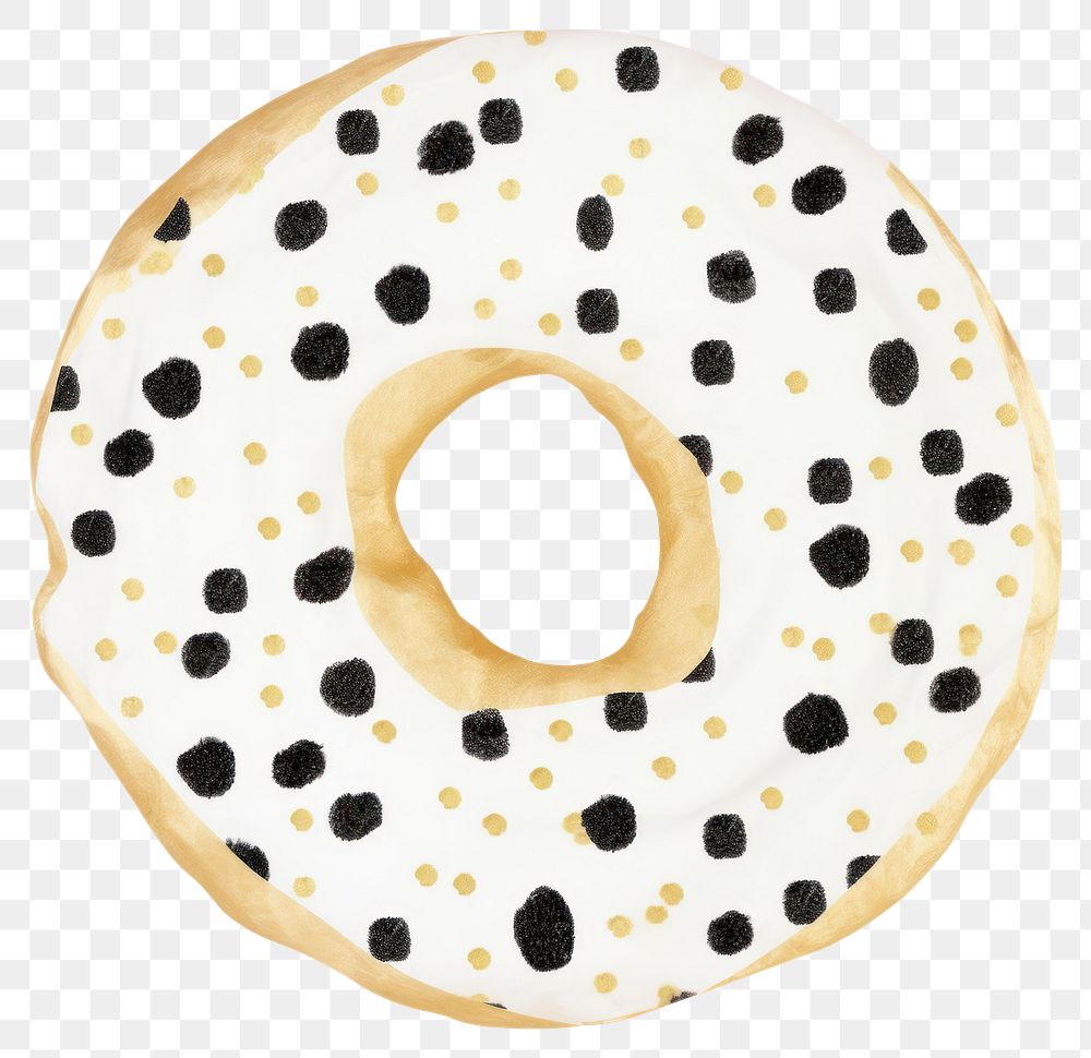 PNG  Donut ripped paper bagel shape food.