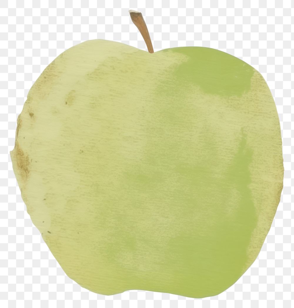 PNG  Green apple shape ripped paper fruit plant food.