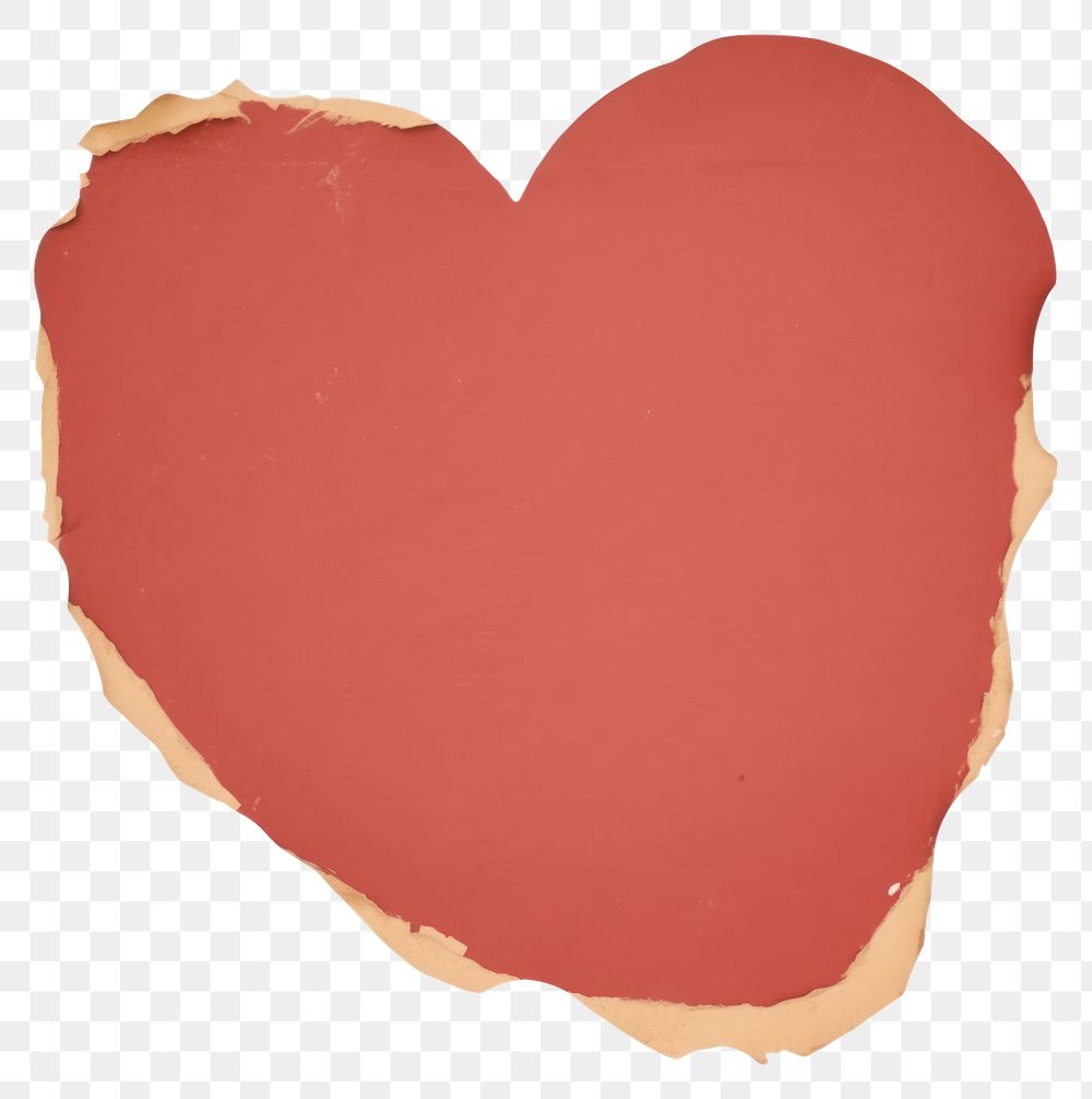 PNG  Haert shape ripped paper backgrounds heart red