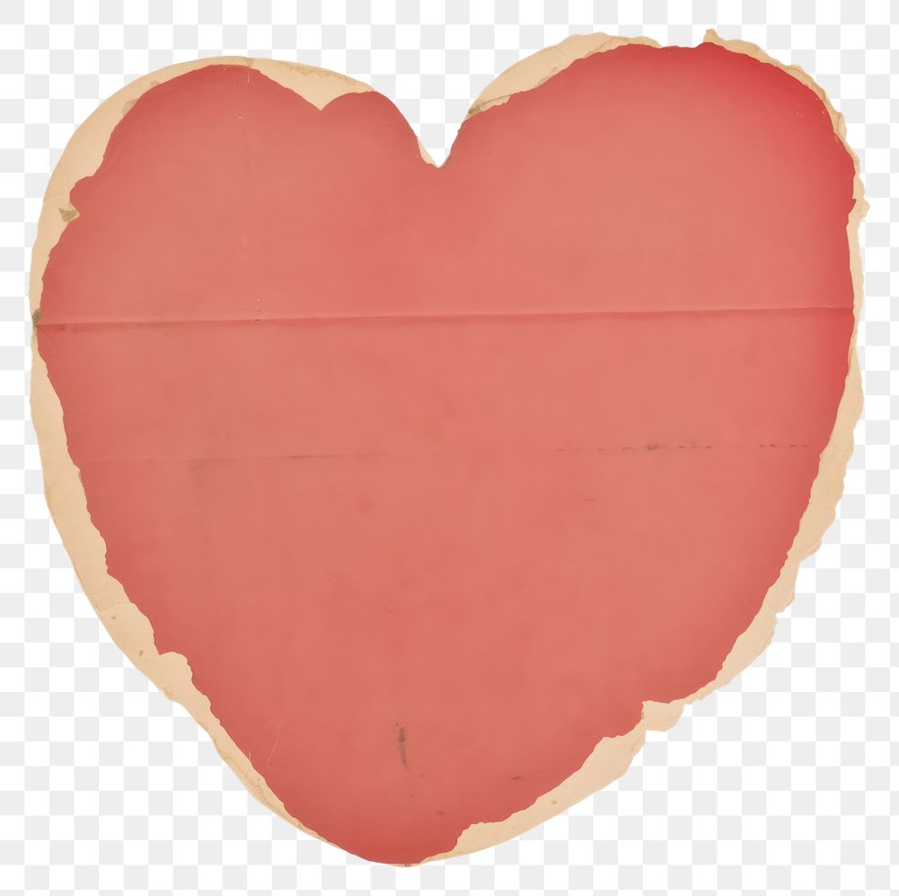 PNG  Haert shape ripped paper heart red white background.