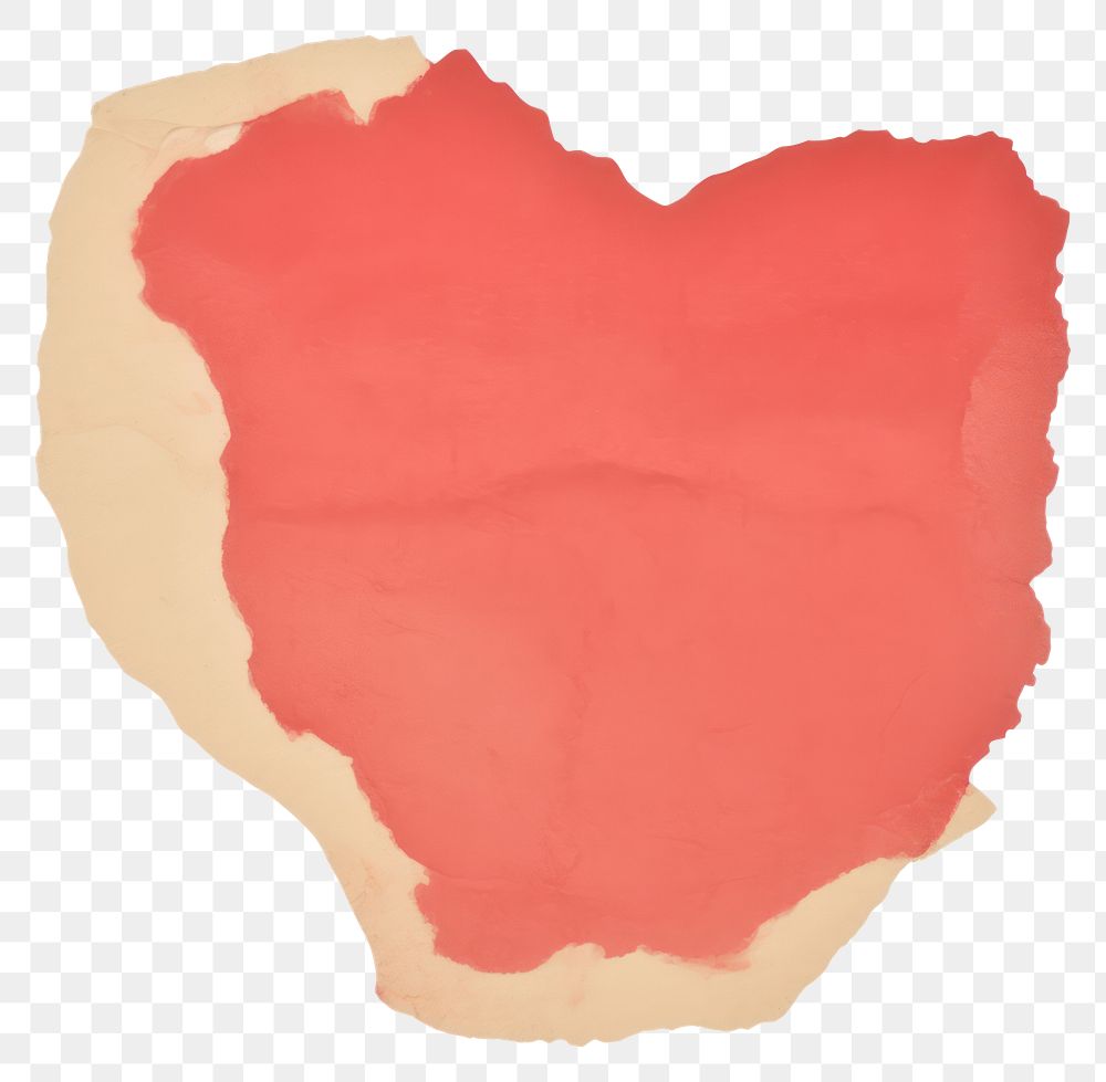 PNG  Haert shape ripped paper heart petal red.