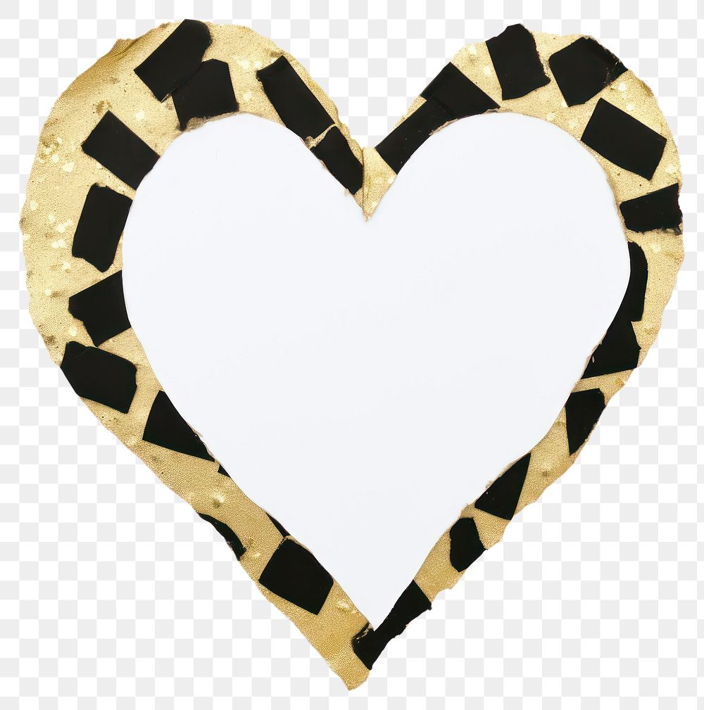 PNG  Heart shape ripped paper white background rectangle pattern.