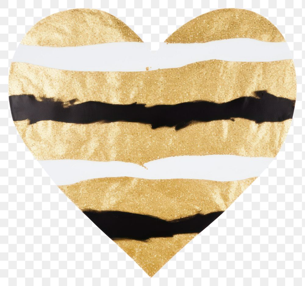 PNG  Heart shape ripped paper white background moustache striped.