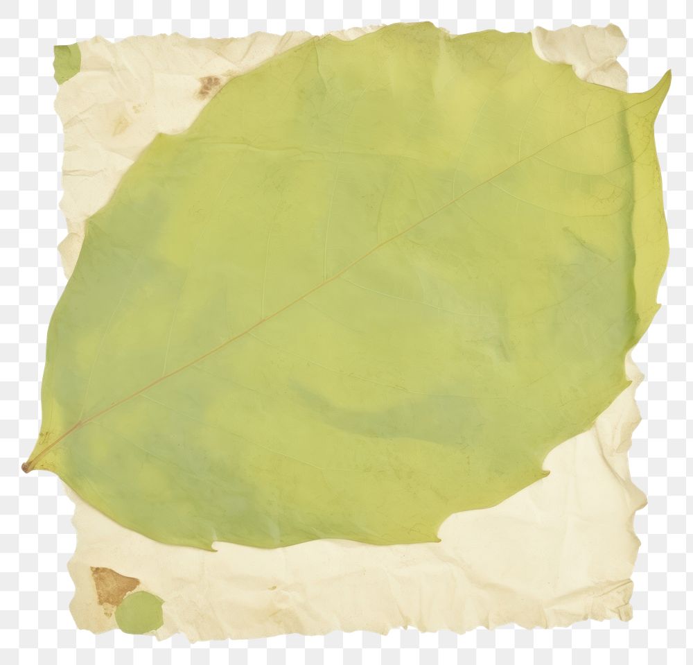 PNG  Leaf ripped paper backgrounds green white background.