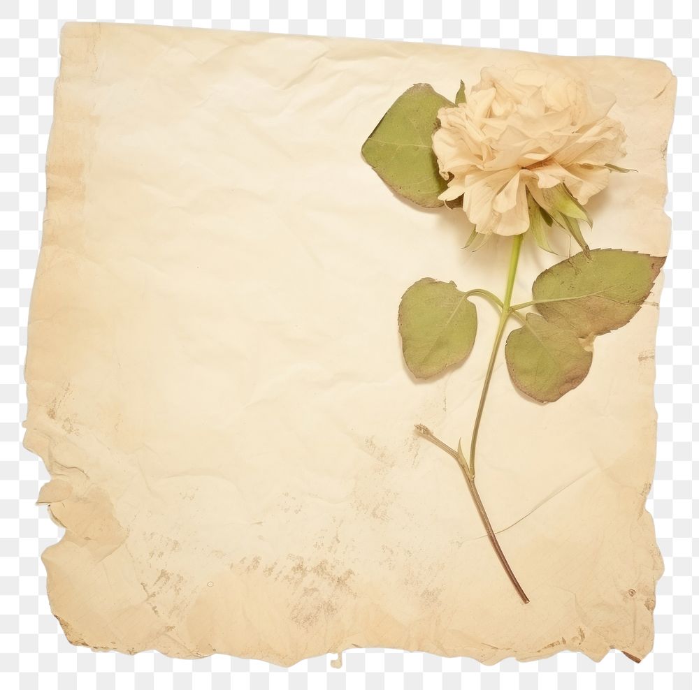 PNG  Plant ripped paper flower petal rose.