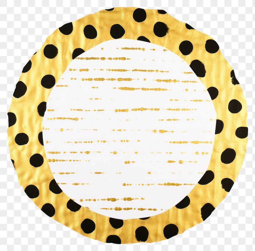 PNG  Polka dot in circle shape ripped paper backgrounds pattern text.