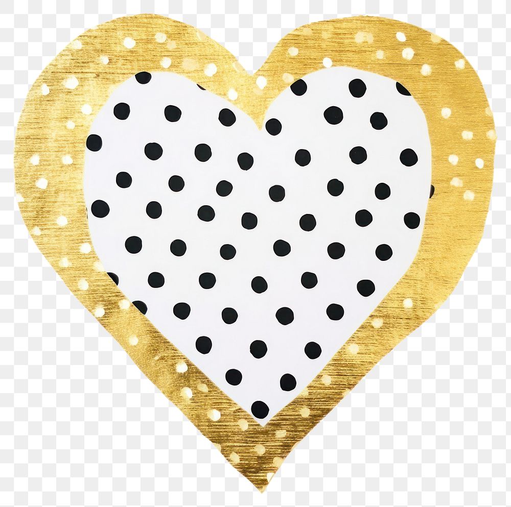 PNG  Polka dot in heart shape ripped paper backgrounds pattern white background.